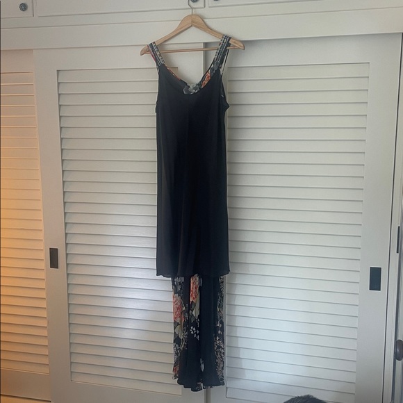 Johnny Was Black Dress with Colorful Floral Embroidery - Picture 7 of 7